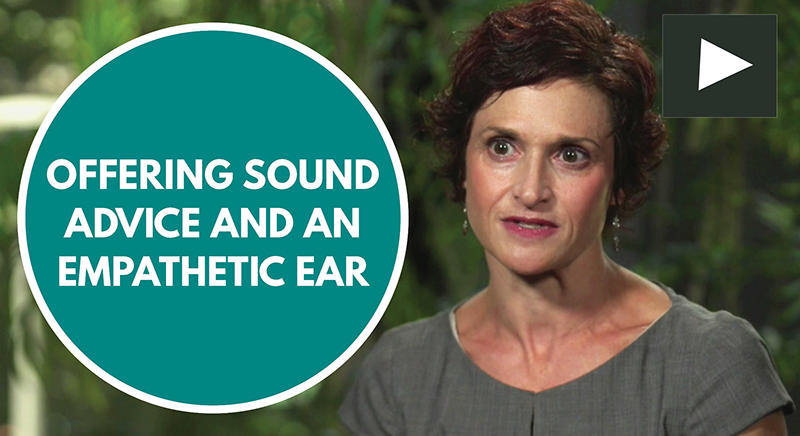 offering sound advice and an empathetic ear section