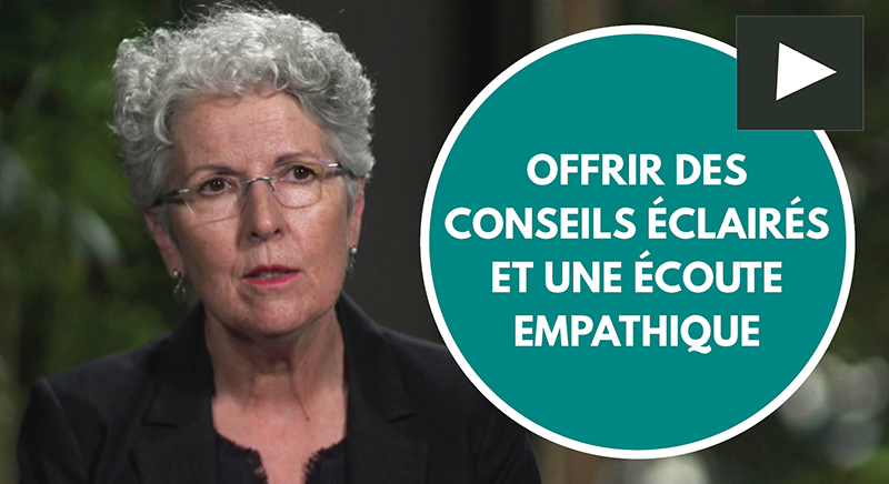 Section de offrir des conseils éclairés et une écoute empathique