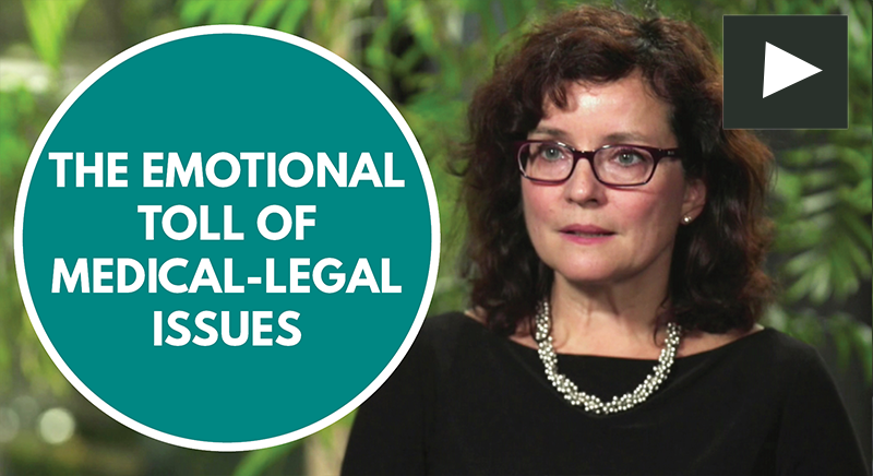 the emotional toll of medical-legal issues section