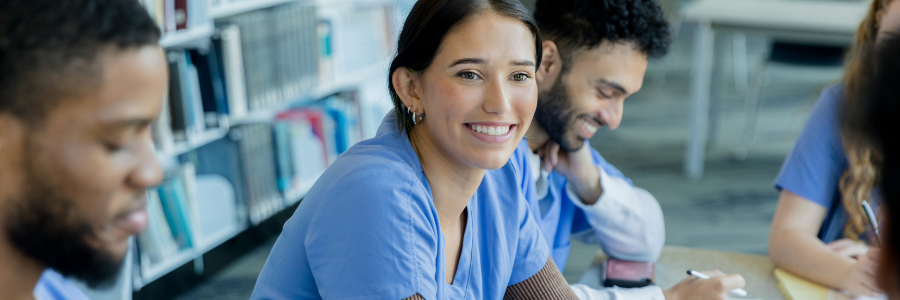 Medical residents in a seminar