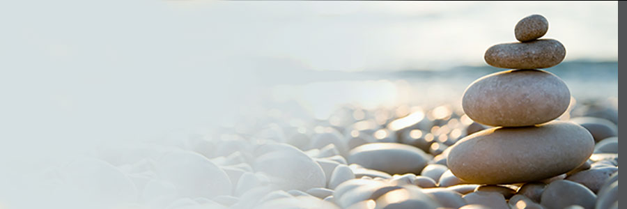 Stone composition on a beach