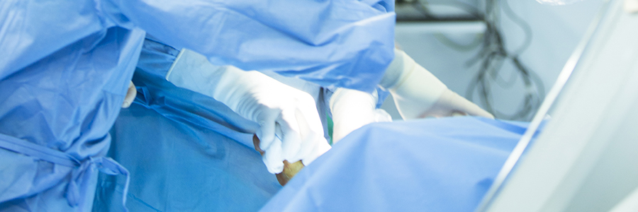 Orthopedic surgery in a hospital operating room