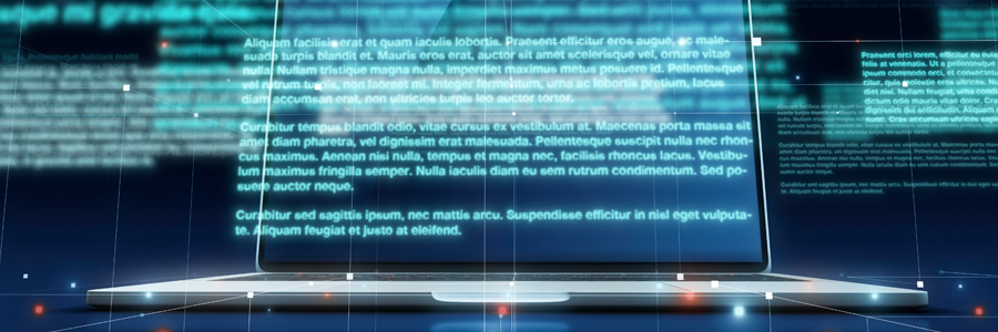 Gros plan d’un texte figurant à l’écran d’un ordinateur