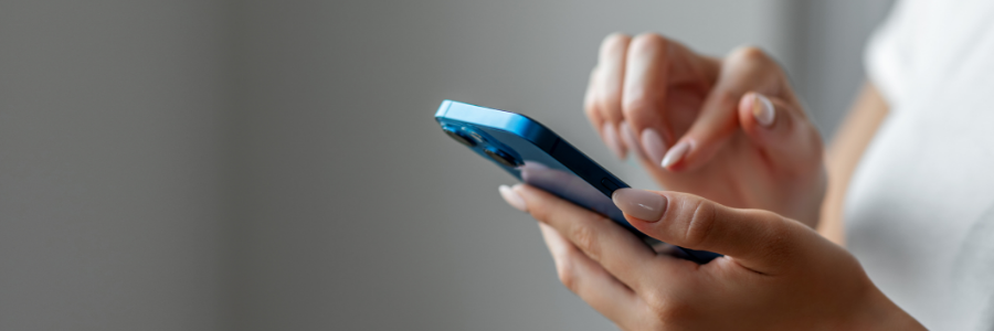 A woman using a smartphone